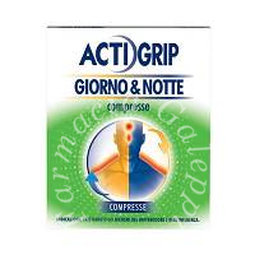 Actigrip giorno & notte compresse  paracetamolo, pseudoefedrina cloridrato, difenidramina cloridrato 500 mg + 60 mg  12  giorno + 500 mg + 25 mg  4  notte