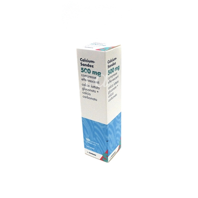Calcium sandoz 500 mg compresse effervescenti  calcium sandoz 1.000 mg compresse effervescenti  calcio  20 compresse